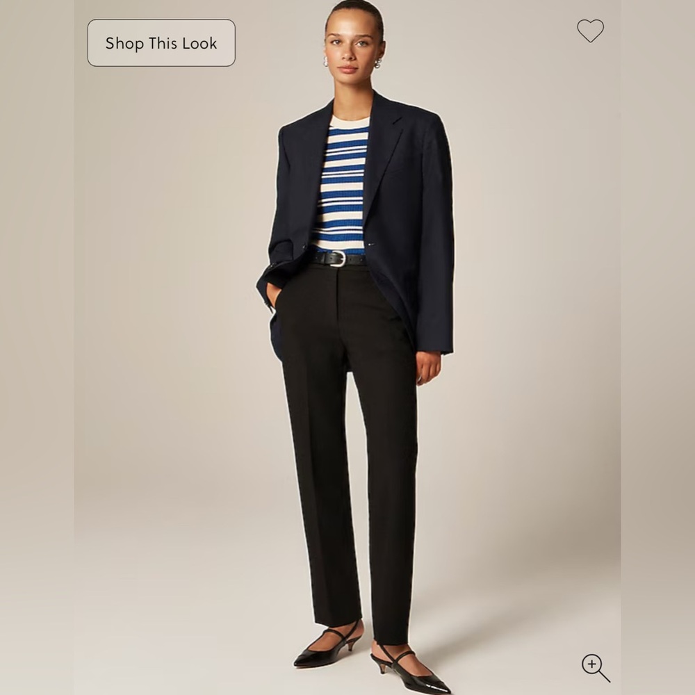 Kate Straight-leg Pant in Four-season Stretch Black Size 6